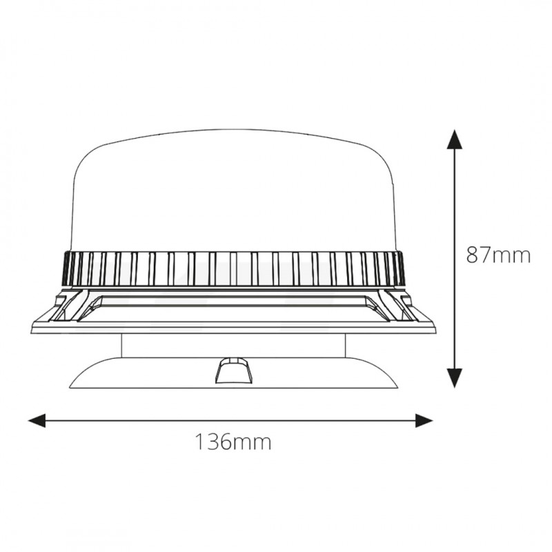 ΦΑΡΟΣ ΜΑΓΝΗΤΙΚΟΣ W03M 12V/24V 36LED ΠΟΡΤΟΚΑΛΙ IP56 136X87mm AMiO - 1 ΤΕΜ.