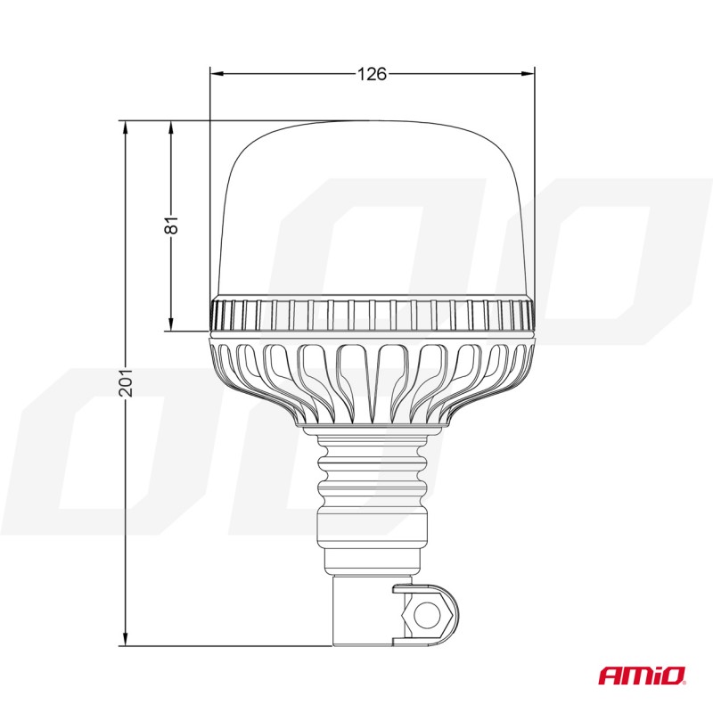 ΦΑΡΟΣ DIAMONT W25P ΜΕ ΛΕΥΚΟ ΚΑΠΑΚΙ 12/24V 24xSMD LED ΠΟΡΤΟΚΑΛΙ ΕΛΑΣΤΙΚΟΣ ΒΙΔΩΤΟΣ 201x126mm ΑΜΙΟ - 1 ΤΕΜ.