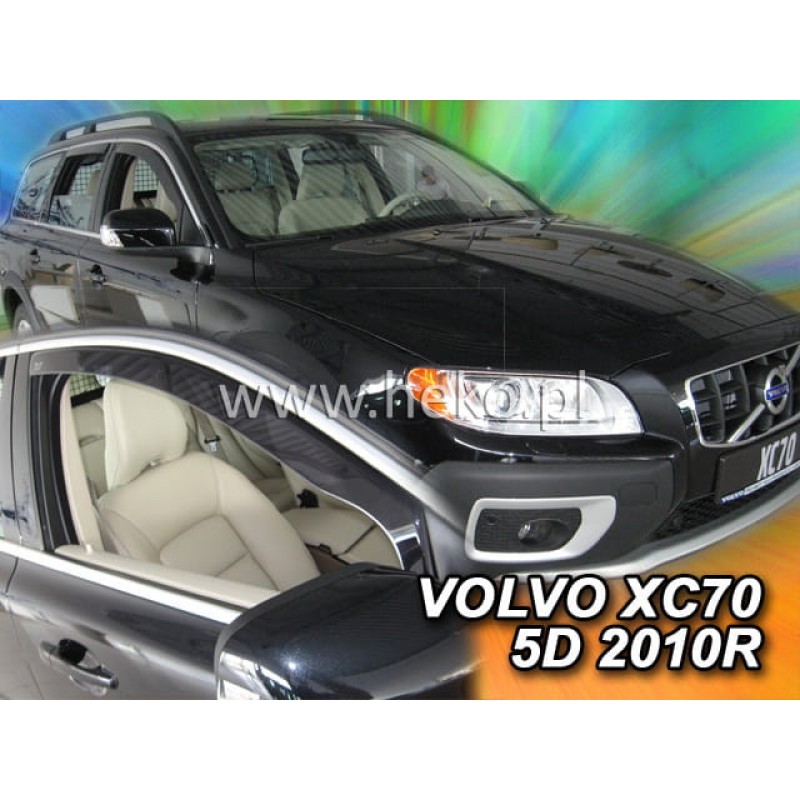 ΑΝΕΜΟΘΡΑΥΣΤΕΣ ΓΙΑ VOLVO S80 4D 2006+/ VOLVO V70 /XC 5D 2007-2016 ΖΕΥΓΑΡΙ ΑΠΟ ΕΥΚΑΜΠΤΟ ΦΙΜΕ ΠΛΑΣΤΙΚΟ HEKO - 2 ΤΕΜ.