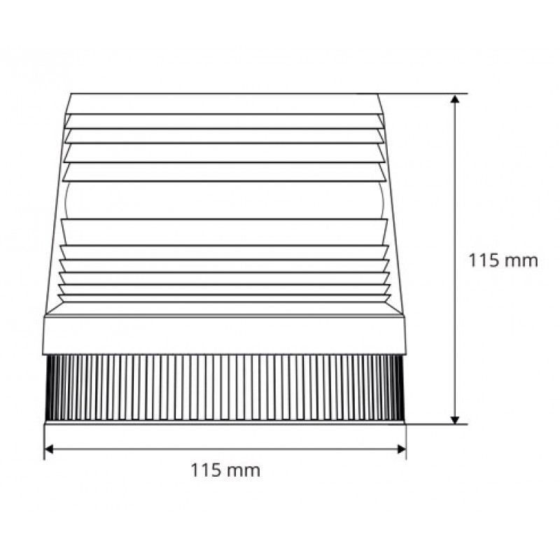 ΦΑΡΟΣ LED 12V - 115 Χ 115mm (ΠΟΡΤΟΚΑΛΙ/ΜΑΓΝΗΤΙΚΗ ΒΑΣΗ) AMiO - 1 ΤΕΜ.