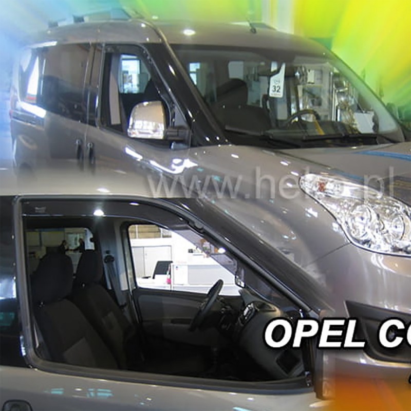 ΑΝΕΜΟΘΡΑΥΣΤΕΣ ΓΙΑ FIAT DOBLO 2010-2022 / OPEL COMBO D 2011-2018 ΖΕΥΓΑΡΙ ΑΠΟ ΕΥΚΑΜΠΤΟ ΦΙΜΕ ΠΛΑΣΤΙΚΟ HEKO - 2 ΤΕΜ.