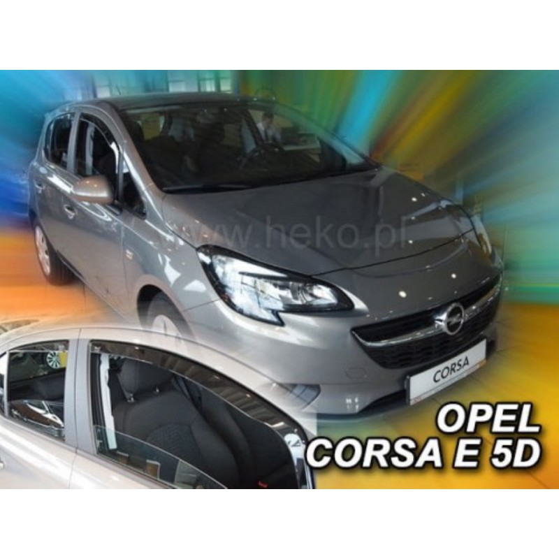 ΑΝΕΜΟΘΡΑΥΣΤΕΣ ΓΙΑ OPEL CORSA D 5D 09/2006-2014 /CORSA E 5D 2015+ ΣΕΤ ΑΥΤΟΚΙΝΗΤΟΥ ΑΠΟ ΕΥΚΑΜΠΤΟ ΦΙΜΕ ΠΛΑΣΤΙΚΟ HEKO - 4 ΤΕΜ.