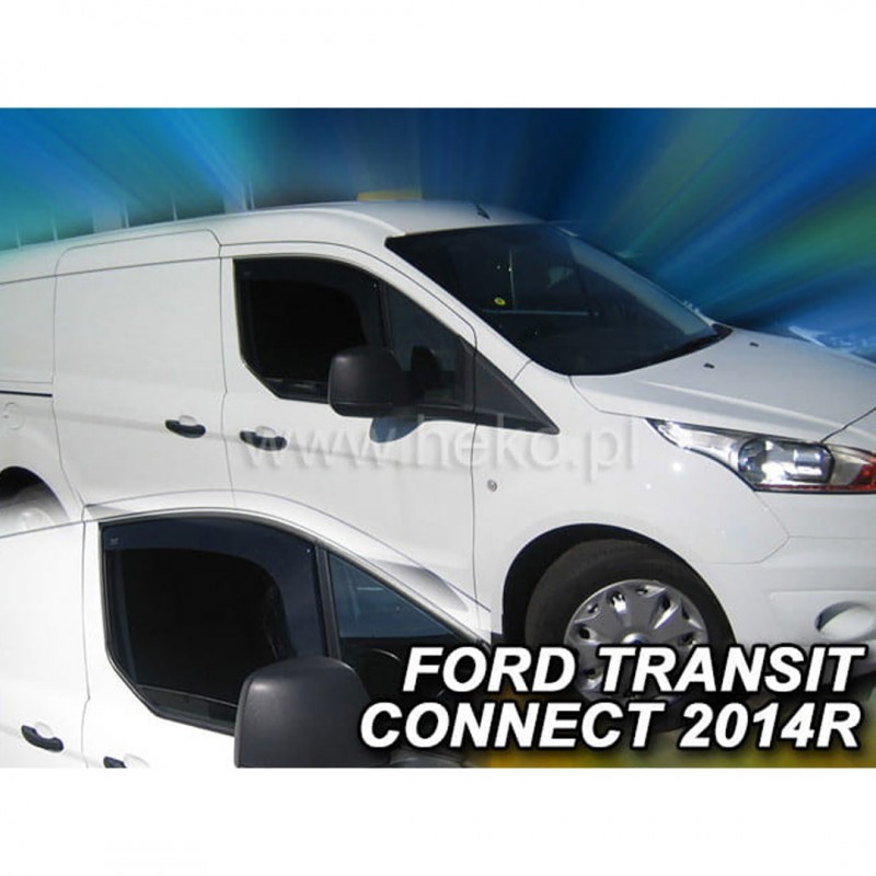 ΑΝΕΜΟΘΡΑΥΣΤΕΣ ΓΙΑ FORD TRANSIT CONNECT / TOURNEO 2 2D/5D 2014+ ΖΕΥΓΑΡΙ VAN ΑΠΟ ΕΥΚΑΜΠΤΟ ΦΙΜΕ ΠΛΑΣΤΙΚΟ HEKO - 2 ΤΕΜ.