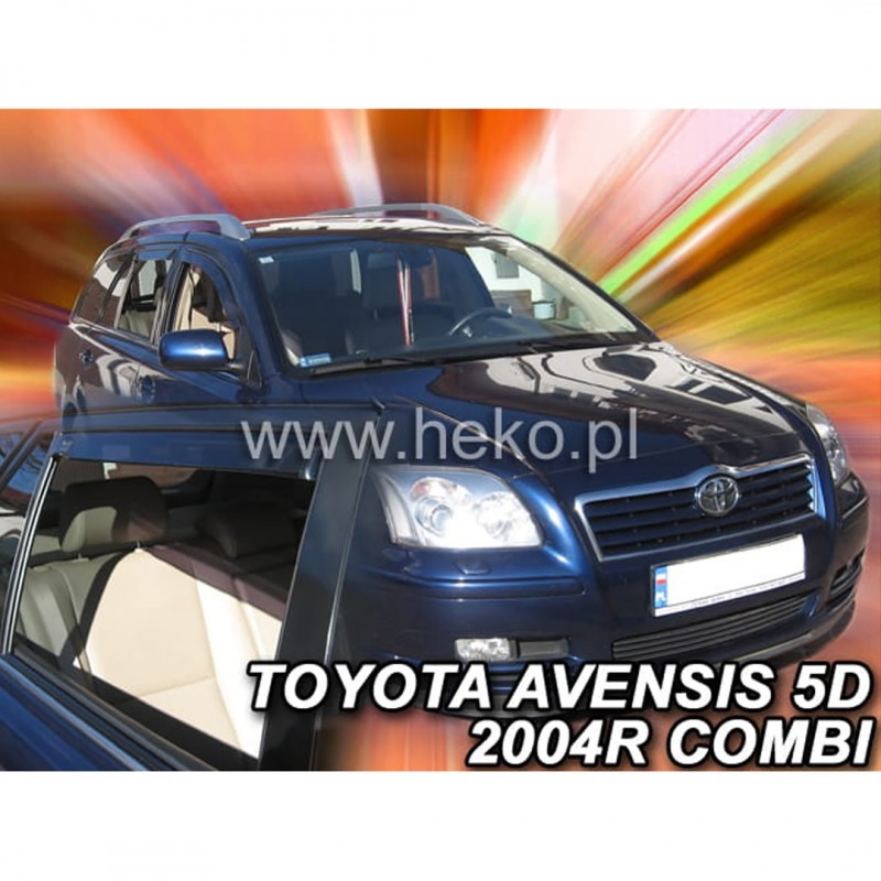 ΑΝΕΜΟΘΡΑΥΣΤΕΣ ΓΙΑ TOYOTA AVENSIS COMBI 5D 2004-2009 ΣΕΤ ΑΥΤΟΚΙΝΗΤΟΥ ΑΠΟ ΕΥΚΑΜΠΤΟ ΦΙΜΕ ΠΛΑΣΤΙΚΟ HEKO - 4 ΤΕΜ.