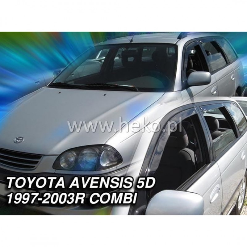 ΑΝΕΜΟΘΡΑΥΣΤΕΣ ΓΙΑ TOYOTA AVENSIS 5D COMBI 1997-2003 ΣΕΤ ΑΥΤΟΚΙΝΗΤΟΥ ΑΠΟ ΕΥΚΑΜΠΤΟ ΦΙΜΕ ΠΛΑΣΤΙΚΟ HEKO - 4 ΤΕΜ.