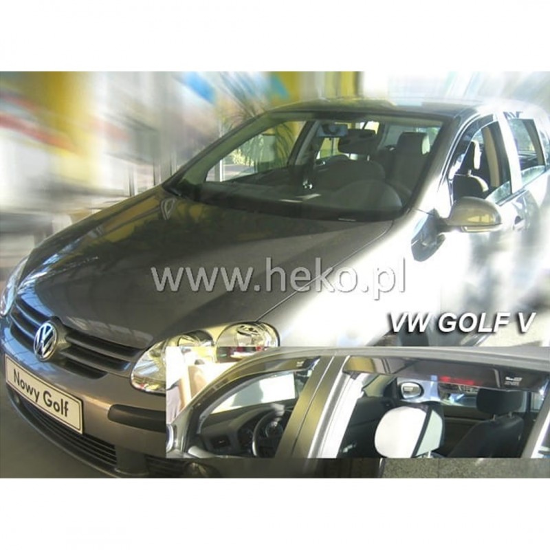 ΑΝΕΜΟΘΡΑΥΣΤΕΣ ΓΙΑ VW GOLF 5 5D HTB 2004-2008 ΣΕΤ ΑΥΤΟΚΙΝΗΤΟΥ ΑΠΟ ΕΥΚΑΜΠΤΟ ΦΙΜΕ ΠΛΑΣΤΙΚΟ HEKO - 4 ΤΕΜ.