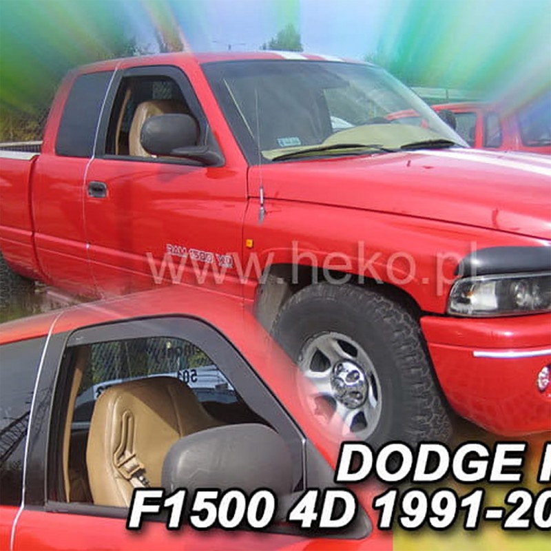 ΑΝΕΜΟΘΡΑΥΣΤΕΣ ΓΙΑ DODGE RAM 1500 4D 1991-2002 ΖΕΥΓΑΡΙ ΑΠΟ ΕΥΚΑΜΠΤΟ ΦΙΜΕ ΠΛΑΣΤΙΚΟ HEKO - 2 ΤΕΜ.