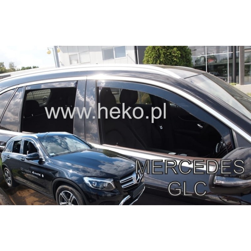 ΑΝΕΜΟΘΡΑΥΣΤΕΣ ΓΙΑ MERCEDES GLC X253 5D 2016+   ΣΕΤ ΑΥΤΟΚΙΝΗΤΟΥ ΑΠΟ ΕΥΚΑΜΠΤΟ ΦΙΜΕ ΠΛΑΣΤΙΚΟ HEKO - 4 ΤΕΜ.