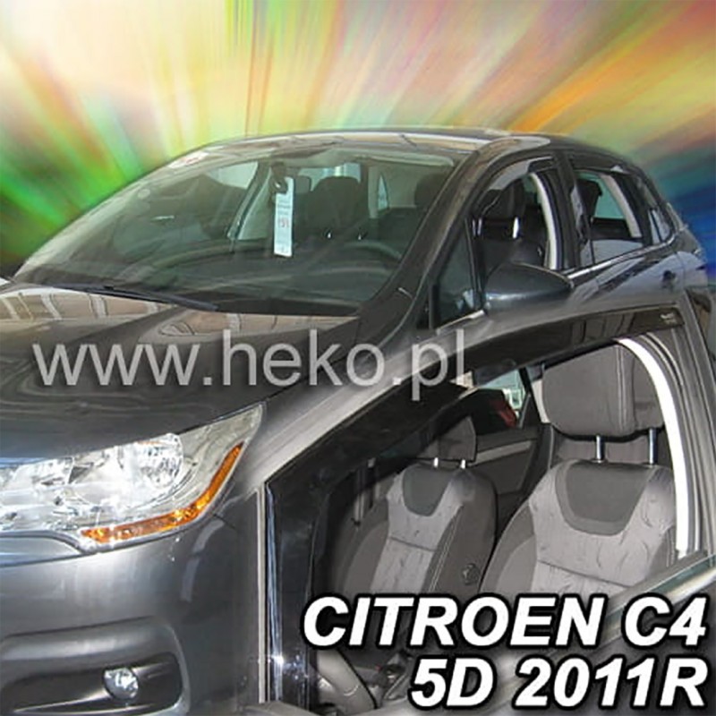 ΑΝΕΜΟΘΡΑΥΣΤΕΣ ΓΙΑ CITROEN C4 2 5D 2008-2017 ΖΕΥΓΑΡΙ ΑΠΟ ΕΥΚΑΜΠΤΟ ΦΙΜΕ ΠΛΑΣΤΙΚΟ HEKO - 2 ΤΕΜ.