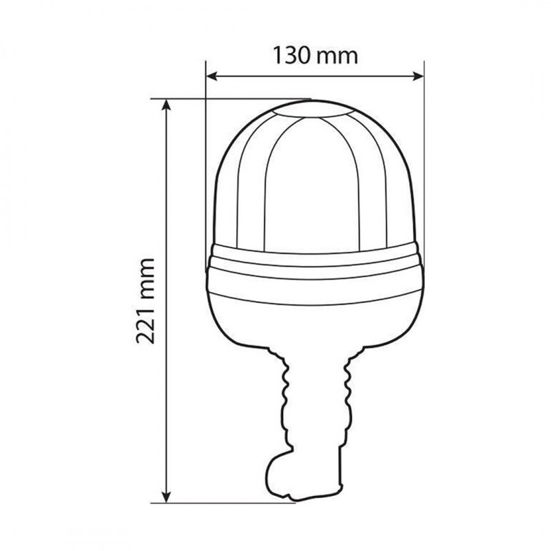 ΦΑΡΟΣ ΠΕΡΙΣΤΡΕΦΟΜΕΝΟΣ 16LED RL-10 9-32V 3 ΛΕΙΤΟΥΡΓΙΩΝ ΒΙΔΩΤΟΣ ΕΛΑΣΤΙΚΟΣ ΠΟΡΤΟΚΑΛΙ 130x221mm