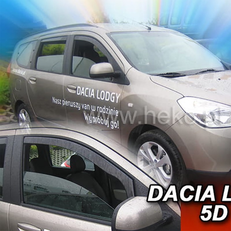 ΑΝΕΜΟΘΡΑΥΣΤΕΣ ΓΙΑ DACIA LODGY 5D 2012-2020 / DACIA DOKKER 4D 2012-2020 ΖΕΥΓΑΡΙ ΑΠΟ ΕΥΚΑΜΠΤΟ ΦΙΜΕ ΠΛΑΣΤΙΚΟ HEKO - 2 ΤΕΜ.